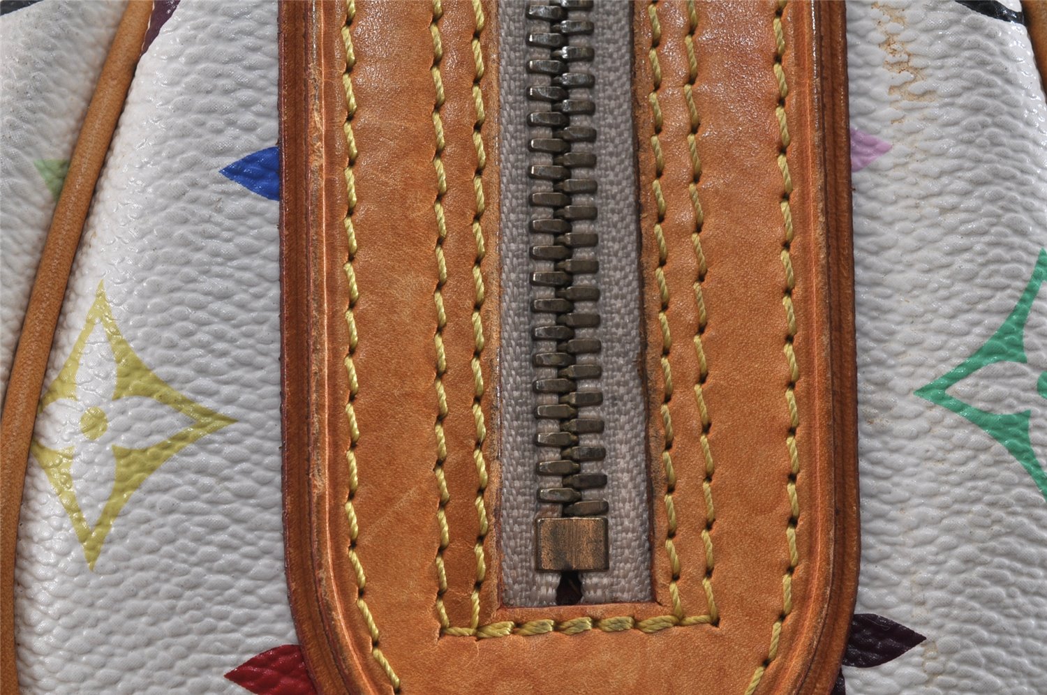 Auth Louis Vuitton Monogram Multicolor Priscilla Hand Bag White M40096 LV 3058K