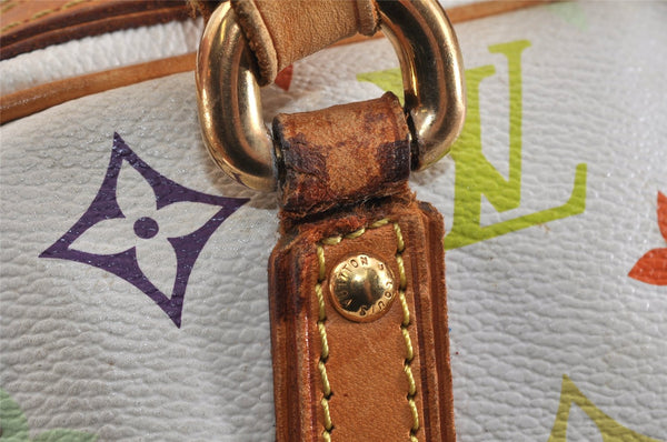 Auth Louis Vuitton Monogram Multicolor Priscilla Hand Bag White M40096 LV 3058K