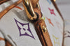 Auth Louis Vuitton Monogram Multicolor Priscilla Hand Bag White M40096 LV 3058K
