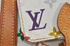 Auth Louis Vuitton Monogram Multicolor Priscilla Hand Bag White M40096 LV 3058K