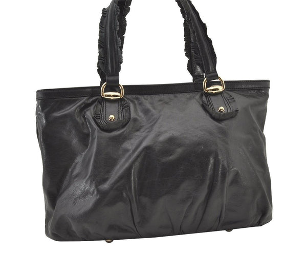 Authentic GUCCI Vintage Shoulder Tote Bag Leather 189842 Black 3059J