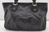 Authentic GUCCI Vintage Shoulder Tote Bag Leather 189842 Black 3059J