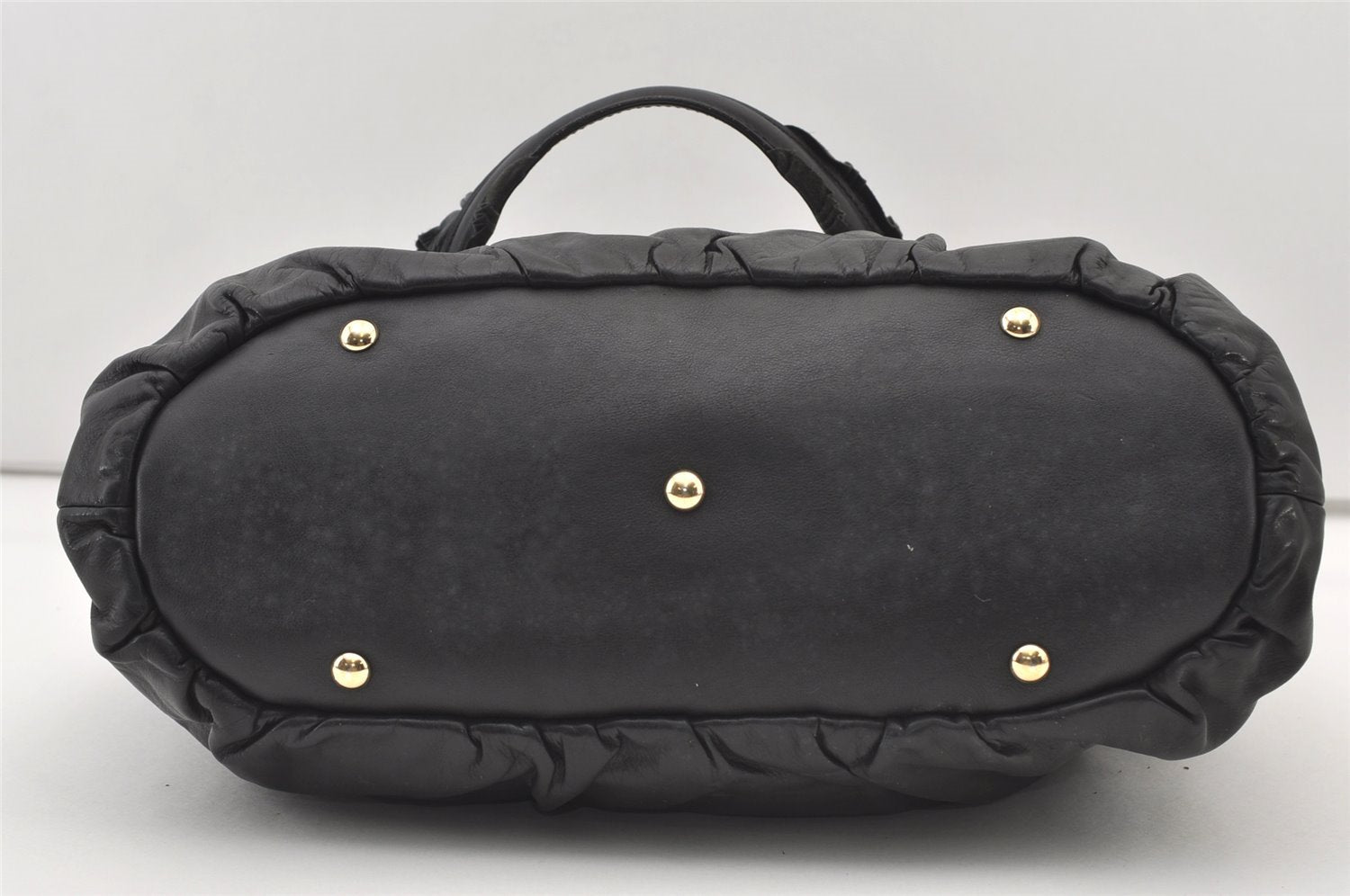 Authentic GUCCI Vintage Shoulder Tote Bag Leather 189842 Black 3059J