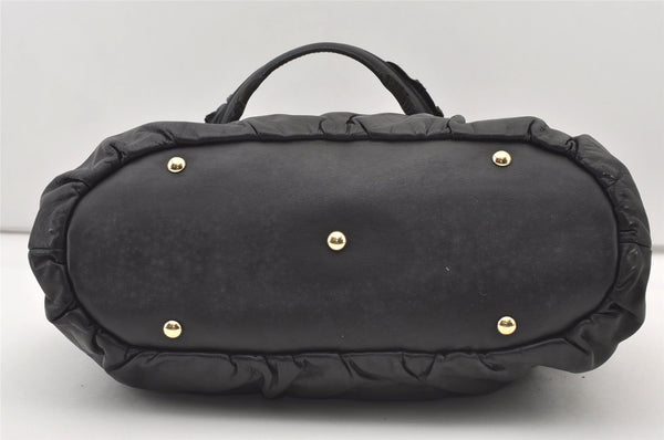 Authentic GUCCI Vintage Shoulder Tote Bag Leather 189842 Black 3059J