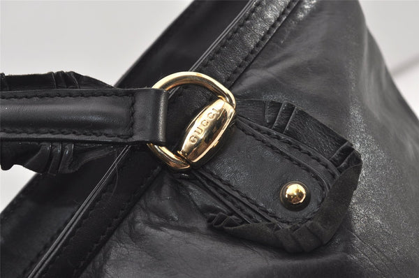 Authentic GUCCI Vintage Shoulder Tote Bag Leather 189842 Black 3059J