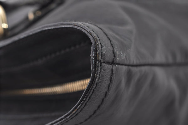 Authentic GUCCI Vintage Shoulder Tote Bag Leather 189842 Black 3059J