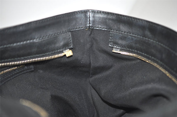 Authentic GUCCI Vintage Shoulder Tote Bag Leather 189842 Black 3059J