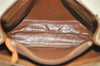Authentic Burberrys Vintage Nova Check Canvas Leather Hand Bag Brown Beige 3061K