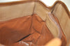 Authentic Burberrys Vintage Nova Check Canvas Leather Hand Bag Brown Beige 3061K