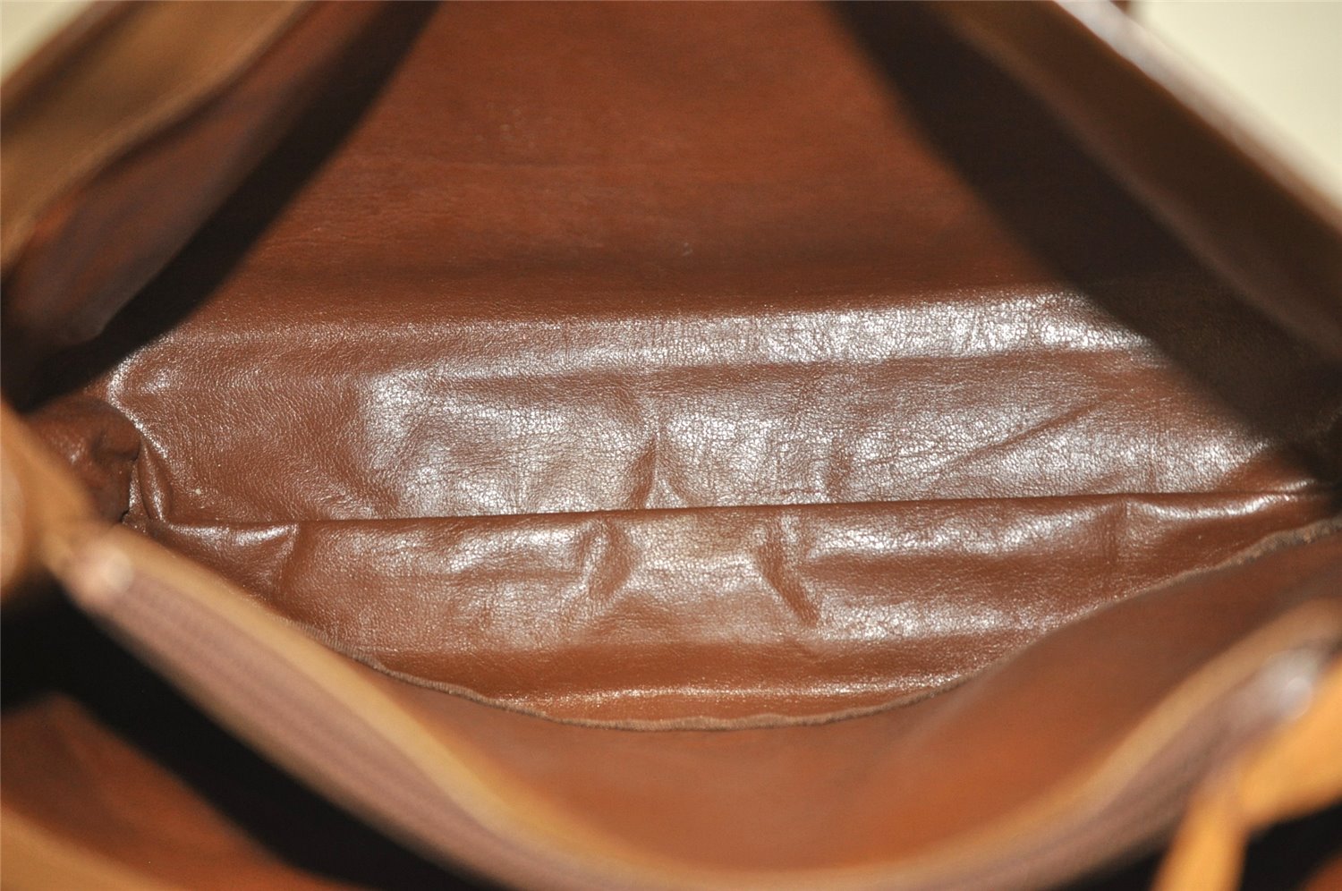 Authentic Burberrys Vintage Nova Check Canvas Leather Hand Bag Brown Beige 3061K