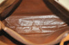 Authentic Burberrys Vintage Nova Check Canvas Leather Hand Bag Brown Beige 3061K