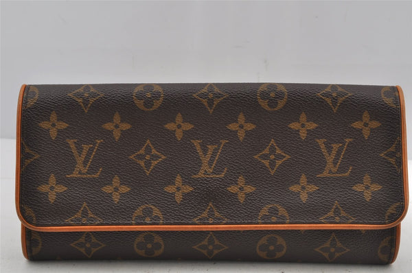 Authentic Louis Vuitton Monogram Pochette Twin GM Shoulder Bag M51852 LV 3062J