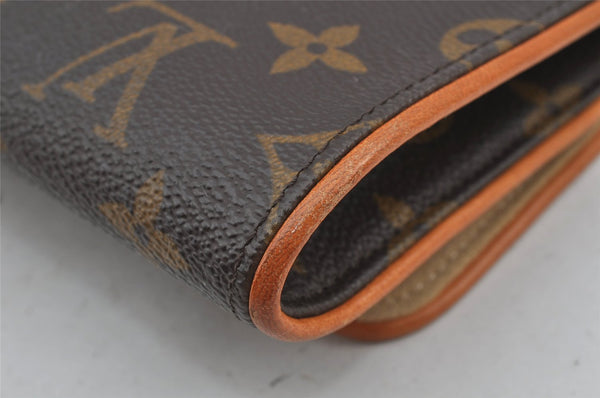 Authentic Louis Vuitton Monogram Pochette Twin GM Shoulder Bag M51852 LV 3062J