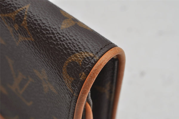 Authentic Louis Vuitton Monogram Pochette Twin GM Shoulder Bag M51852 LV 3062J