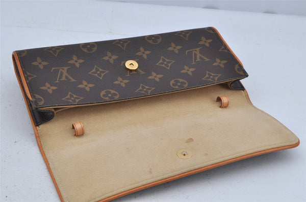 Authentic Louis Vuitton Monogram Pochette Twin GM Shoulder Bag M51852 LV 3062J