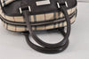 Authentic BURBERRY Vintage Nova Check Nylon Leather Hand Bag Purse Beige 3062K