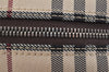 Authentic BURBERRY Vintage Nova Check Nylon Leather Hand Bag Purse Beige 3062K