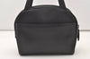 Authentic Burberrys Vintage Suede Leather Shoulder Hand Bag Purse Black 3063J