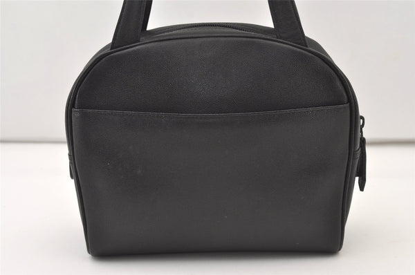 Authentic Burberrys Vintage Suede Leather Shoulder Hand Bag Purse Black 3063J