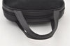 Authentic Burberrys Vintage Suede Leather Shoulder Hand Bag Purse Black 3063J