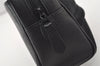 Authentic Burberrys Vintage Suede Leather Shoulder Hand Bag Purse Black 3063J