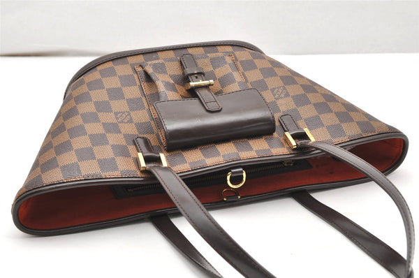 Authentic Louis Vuitton Damier Manosque PM Shoulder Tote Bag N51121 LV 3065K