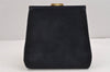 Authentic GUCCI Vintage Backpack Purse Unborn Calf Leather Navy Blue 3067J