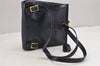 Authentic GUCCI Vintage Backpack Purse Unborn Calf Leather Navy Blue 3067J