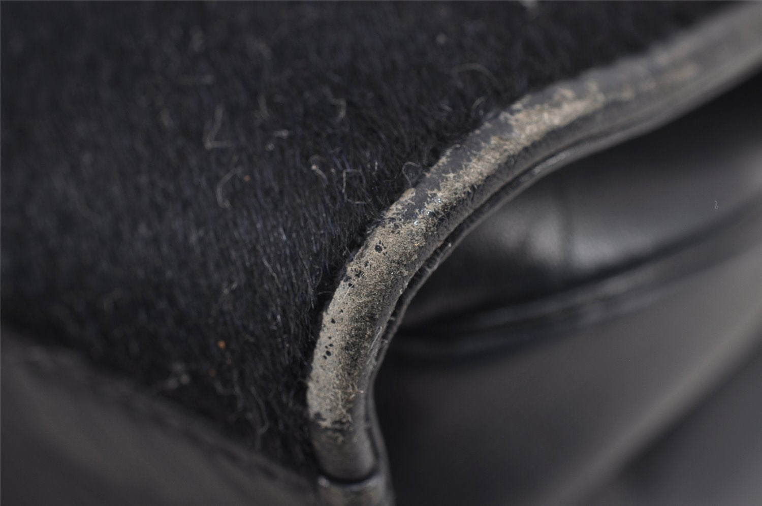 Authentic GUCCI Vintage Backpack Purse Unborn Calf Leather Navy Blue 3067J