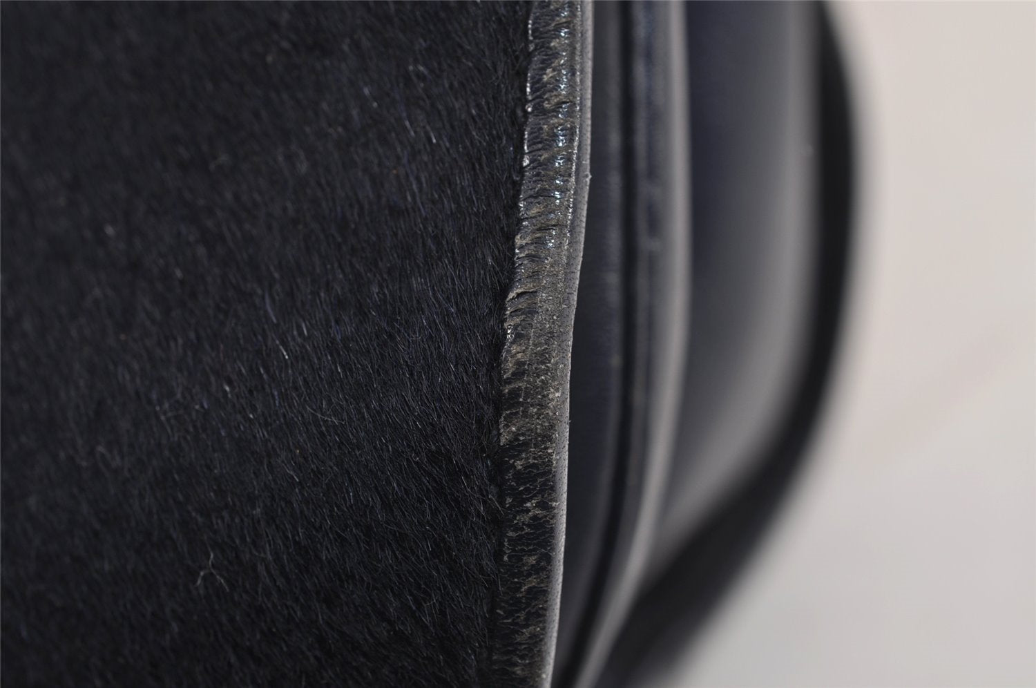 Authentic GUCCI Vintage Backpack Purse Unborn Calf Leather Navy Blue 3067J