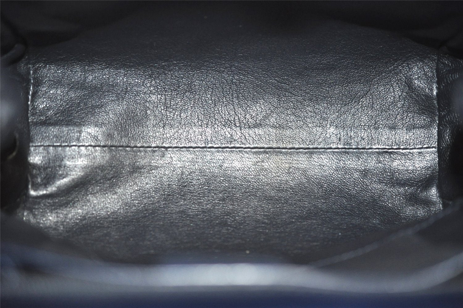 Authentic GUCCI Vintage Backpack Purse Unborn Calf Leather Navy Blue 3067J