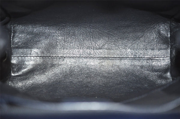 Authentic GUCCI Vintage Backpack Purse Unborn Calf Leather Navy Blue 3067J