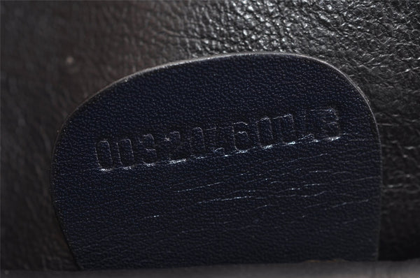 Authentic GUCCI Vintage Backpack Purse Unborn Calf Leather Navy Blue 3067J