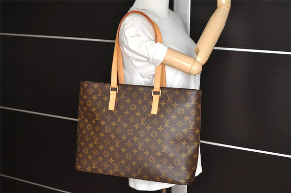 Authentic Louis Vuitton Monogram Luco Shoulder Tote Bag M51155 LV 3068J