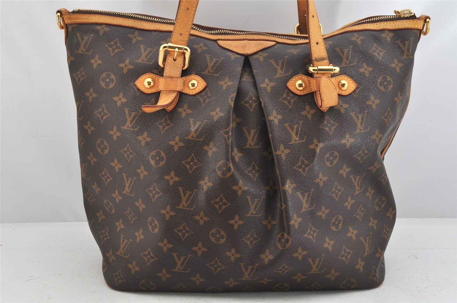 Authentic Louis Vuitton Monogram Palermo GM Shoulder Tote Bag M40146 LV 3068K