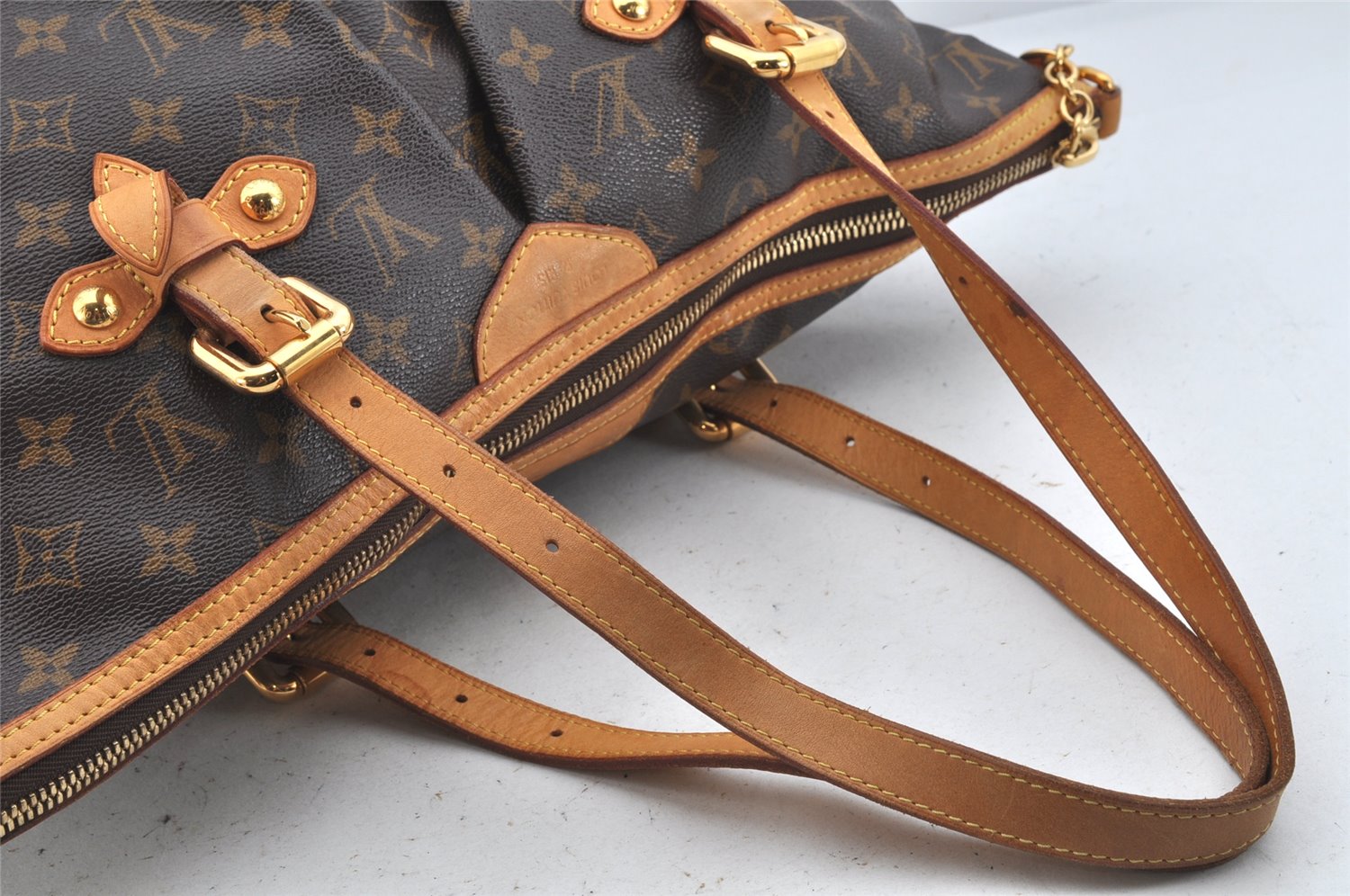 Authentic Louis Vuitton Monogram Palermo GM Shoulder Tote Bag M40146 LV 3068K