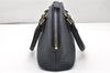 Authentic BURBERRY Vintage Leather 2Way Shoulder Hand Bag Purse Navy 3069K