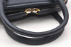 Authentic BURBERRY Vintage Leather 2Way Shoulder Hand Bag Purse Navy 3069K