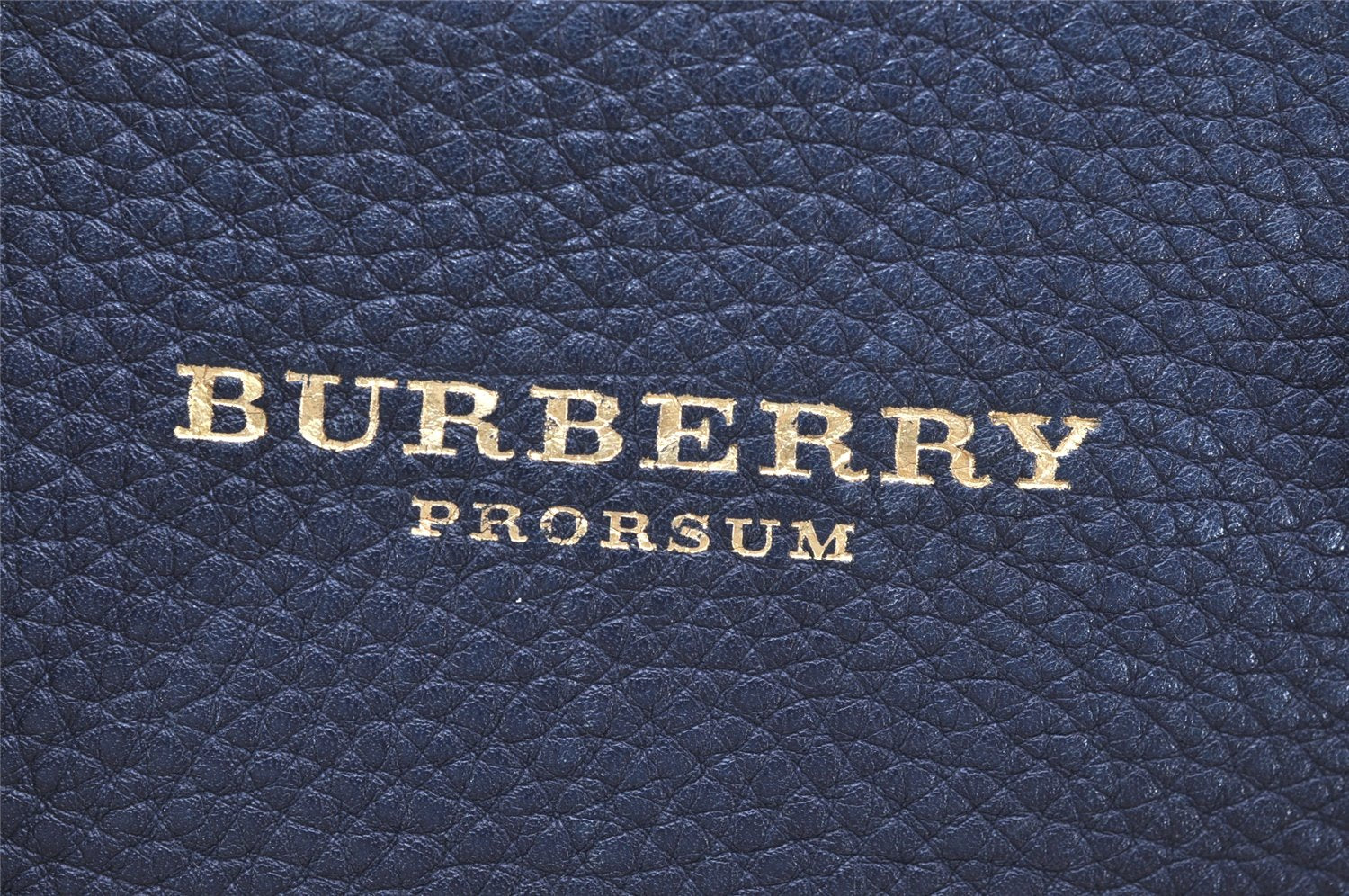 Authentic BURBERRY Vintage Leather 2Way Shoulder Hand Bag Purse Navy 3069K