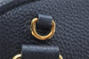 Authentic BURBERRY Vintage Leather 2Way Shoulder Hand Bag Purse Navy 3069K