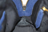 Authentic BURBERRY Vintage Leather 2Way Shoulder Hand Bag Purse Navy 3069K