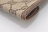Authentic GUCCI Web Sherry Line Clutch Hand Bag Purse GG PVC Leather Brown 3070J