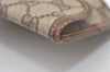 Authentic GUCCI Web Sherry Line Clutch Hand Bag Purse GG PVC Leather Brown 3070J