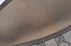 Authentic GUCCI Web Sherry Line Clutch Hand Bag Purse GG PVC Leather Brown 3070J