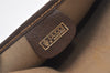 Authentic GUCCI Web Sherry Line Clutch Hand Bag Purse GG PVC Leather Brown 3070J