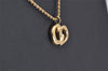 Authentic Christian Dior Gold Tone Chain Pendant Necklace CD 3071J