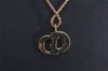 Authentic Christian Dior Gold Tone Chain Pendant Necklace CD 3071J