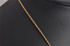 Authentic Christian Dior Gold Tone Chain Pendant Necklace CD 3071J