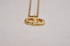 Authentic Christian Dior Gold Tone Chain Pendant Necklace CD 3071J