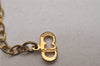 Authentic Christian Dior Gold Tone Chain Pendant Necklace CD 3071J